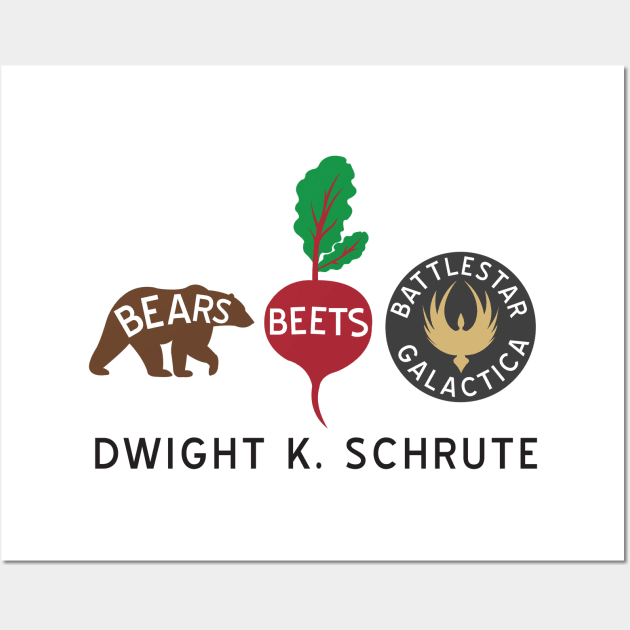 Bears. Beets. Battlestar Galactica Wall Art by JoshABaumArt